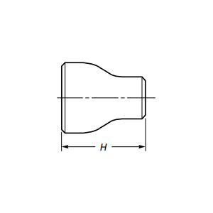 Tompahegesztésű koncentrikus reduktor